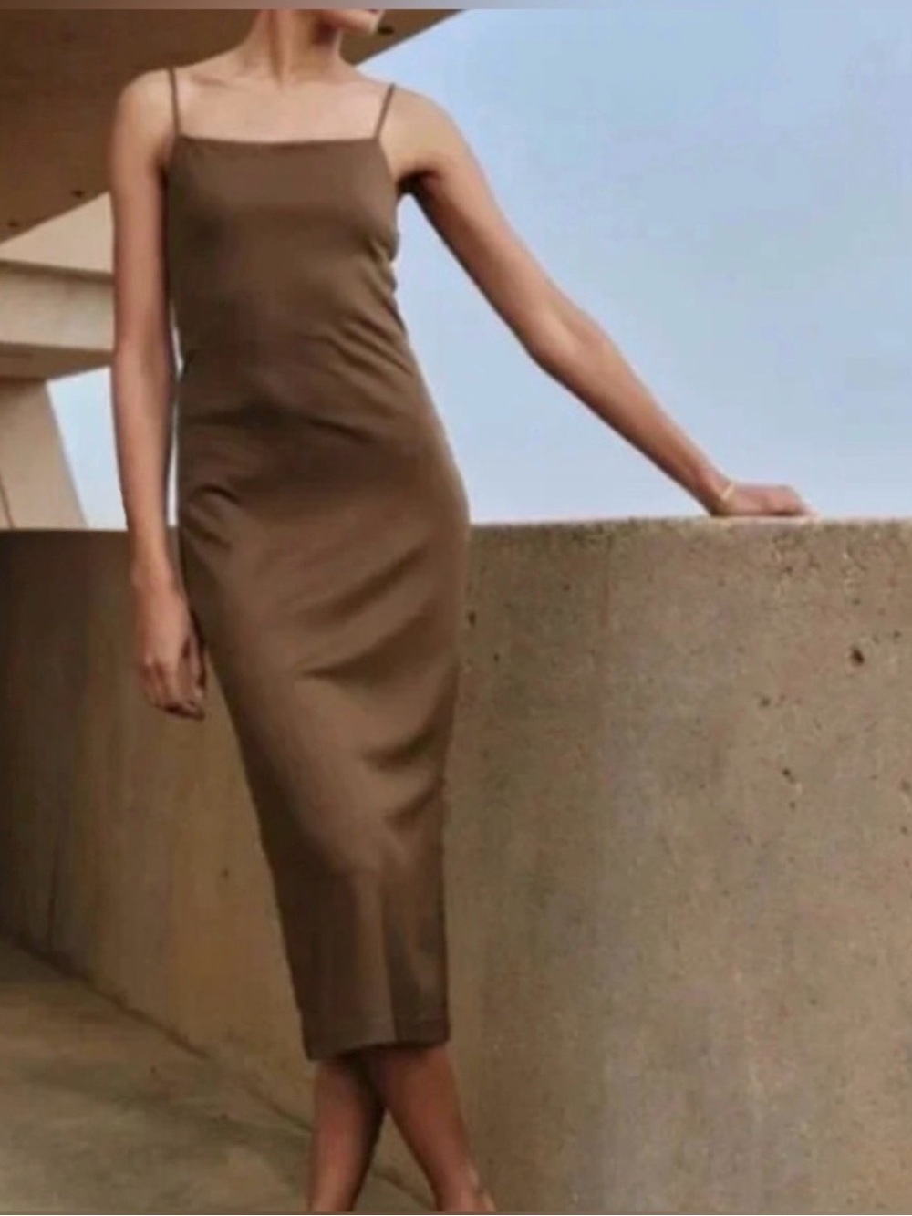 AYR Now or Never Midi Dress Brown Med